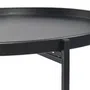 Stolik kawowy ARLAN metalowy czarny 49x10,5x49 cm