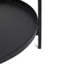 Stolik kawowy ARLAN metalowy czarny 49x10,5x49 cm