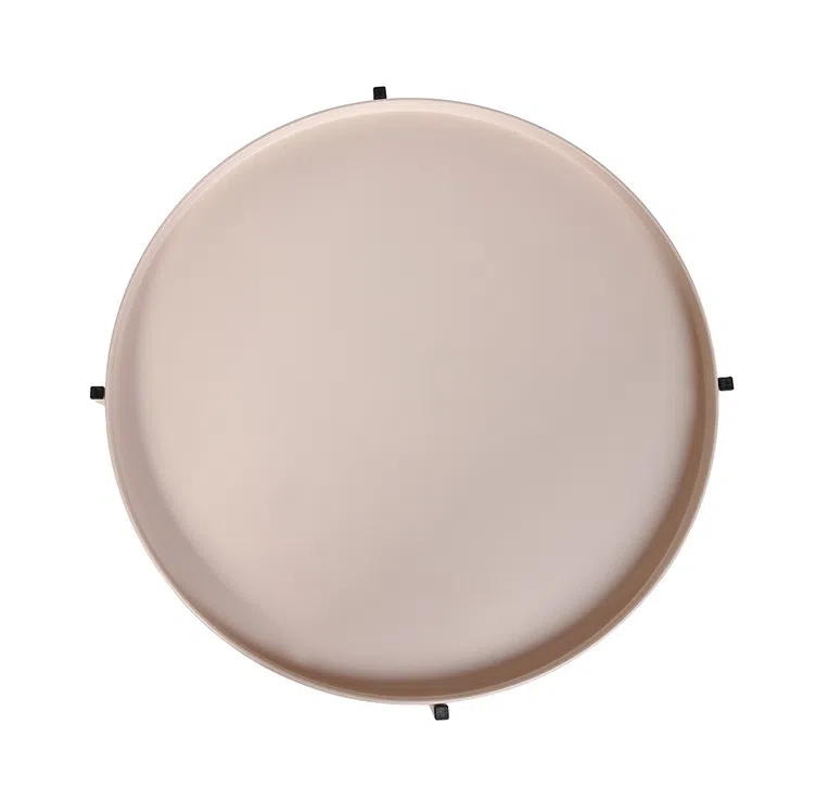 Stolik kawowy ARLAN metalowy kremowy 49x10,5x49 cm