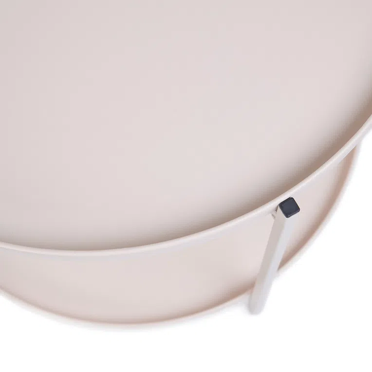 Stolik kawowy ARLAN metalowy kremowy 49x10,5x49 cm