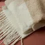 Koc ALLORA z przędzy boucle ecru 130x170 cm