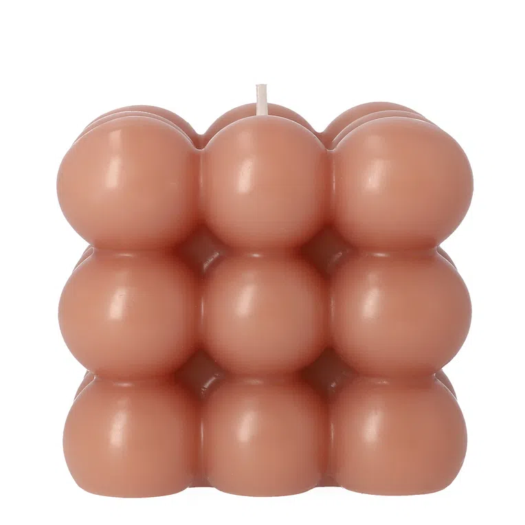 Świeca BUBBLE różowa 10x10x10 cm