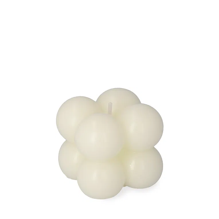 Świeca BUBBLE ecru 6x6x6 cm