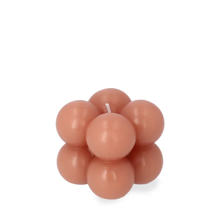 Świeca BUBBLE różowa 6x6x6 cm