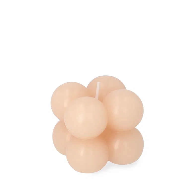 Świeca BUBBLE jasnoróżowa 6x6x6 cm