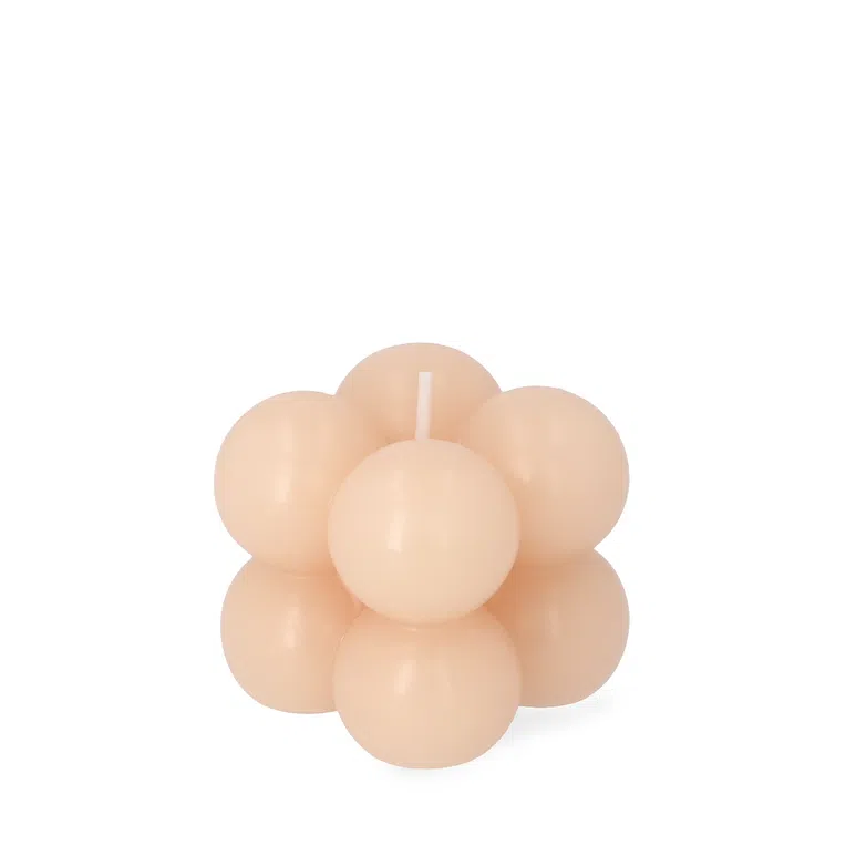 Świeca BUBBLE jasnoróżowa 6x6x6 cm
