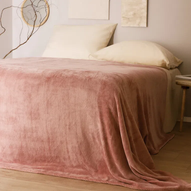 Narzuta ROTE różowa 200x220 cm