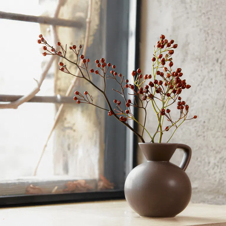 Wazon FULTON ceramiczny brązowy 10,5x11,5 cm