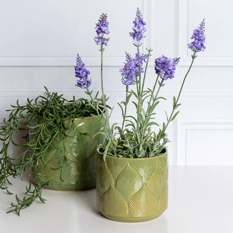 Osłonka SANGA z motywem liści 12x10.5 cm