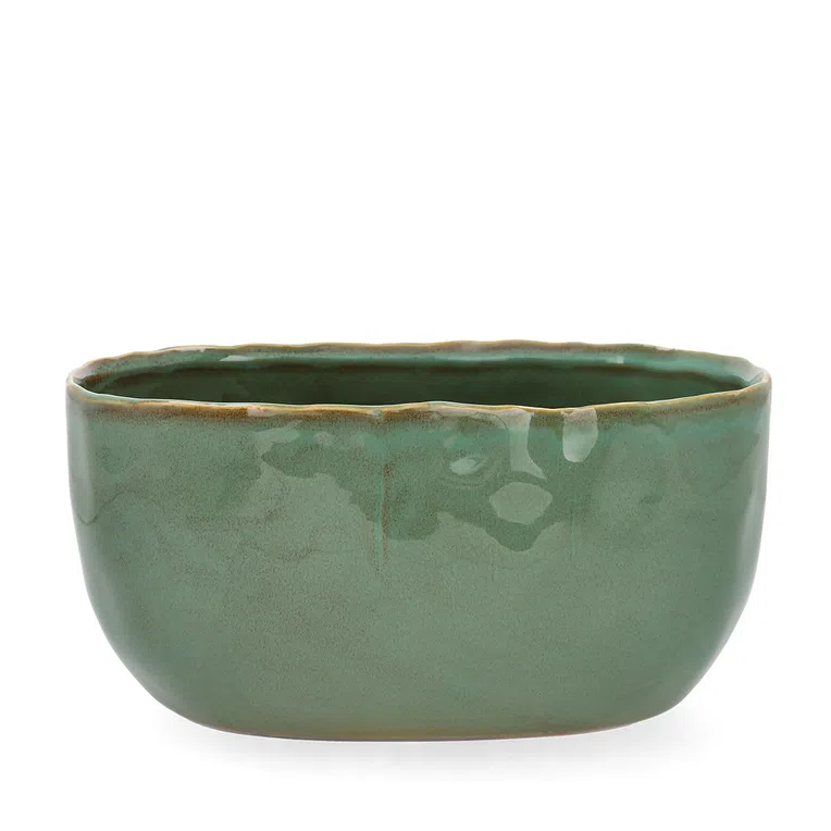 Osłonka RONA ceramiczna zielona 24x15x12.5 cm