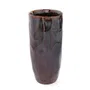 Wazon RONA ceramiczny brązowy 10x10x24 cm