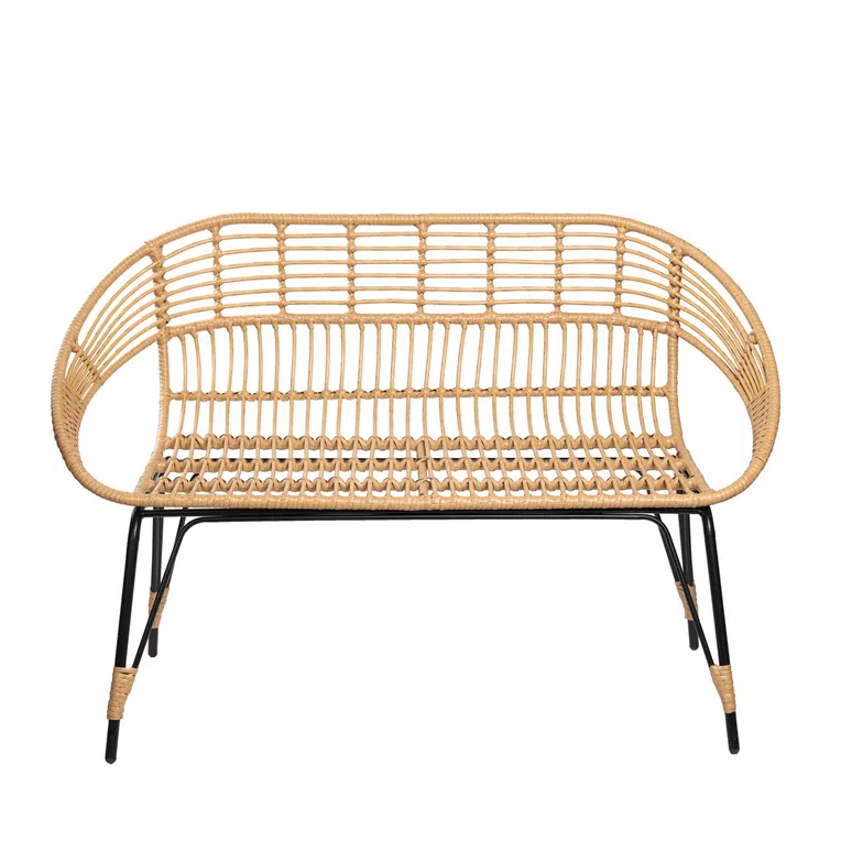 Ławka BOKKA boho pleciona 127x58x80 cm