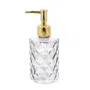Dozownik COPO szklany transparentny ze złotą pompką 330 ml