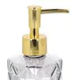 Dozownik COPO szklany transparentny ze złotą pompką 330 ml