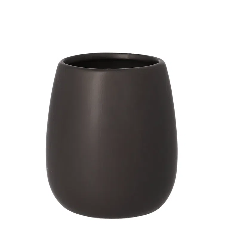 Kubek łazienkowy FACE czarny 8,5x10 cm