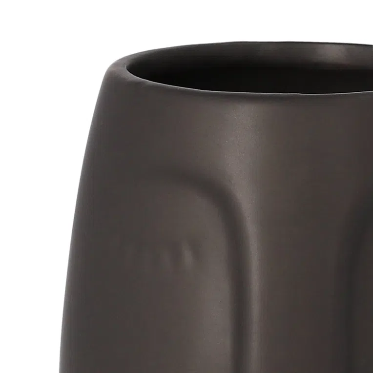 Kubek łazienkowy FACE czarny 8,5x10 cm