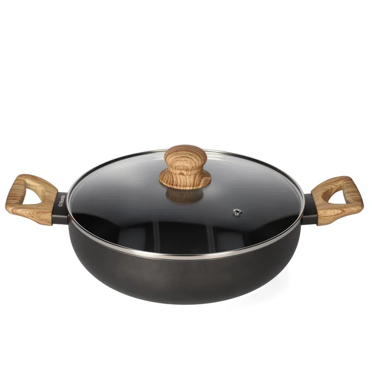 Garnek ALBERO z pokrywką czarny 3 l