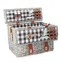 Kosz piknikowy ORLANDO szary dla 4 osób 46x31x30 cm