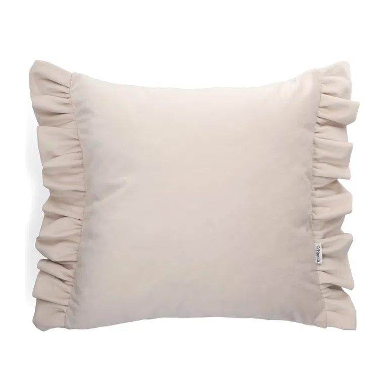 Poszewka EFFY z falbanką beżowa 40x40 cm