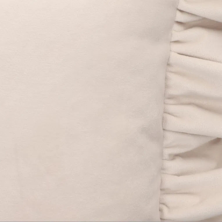 Poszewka EFFY z falbanką beżowa 40x40 cm