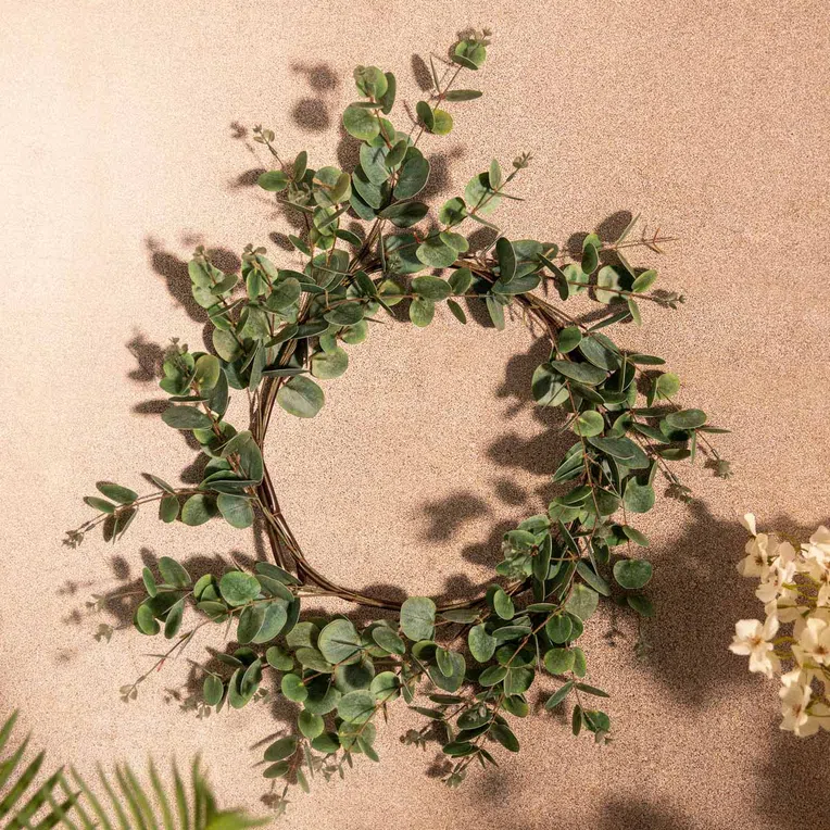 Wianek EUCALYPTUS sztuczny z eukaliptusa 102 cm