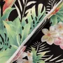 Pościel TROPICAL z mikrofibry czarna z motywem kwiatowym 200x220 cm