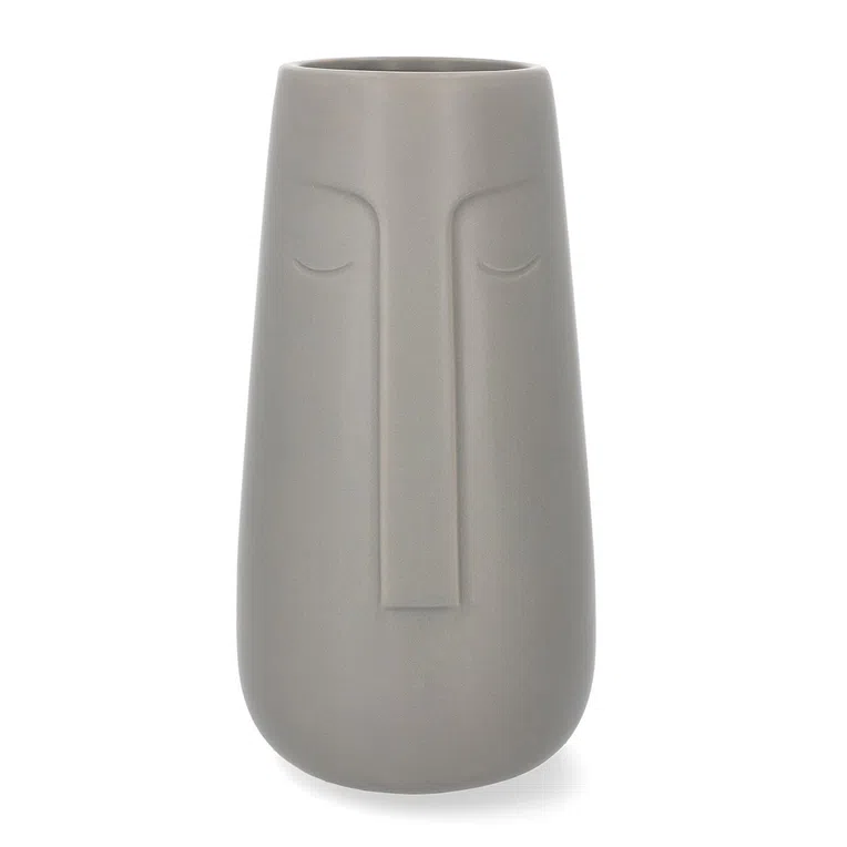 Wazon CERGY ceramiczny szary 13,5x26 cm