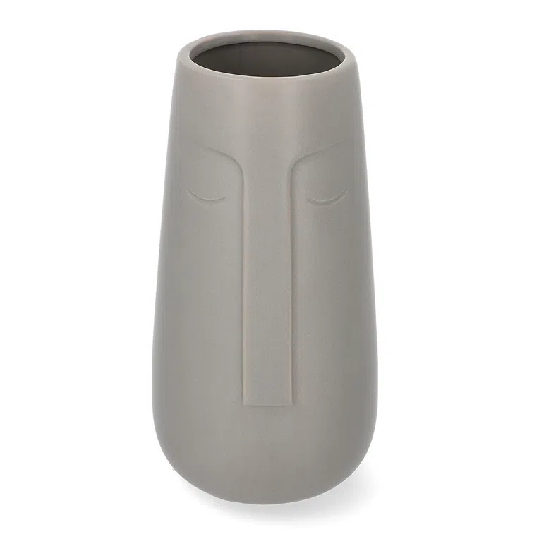 Wazon CERGY ceramiczny szary 13,5x26 cm