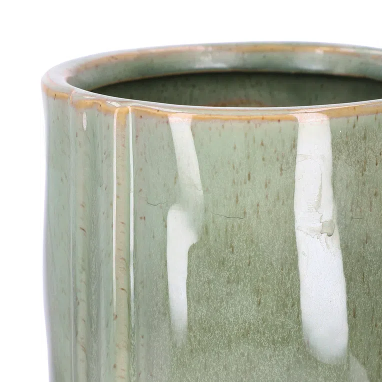 Wazon ZINI ceramiczny oliwkowy 12,5x24,3 cm