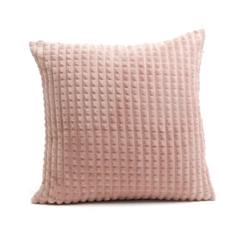 Poszewka GOFER z wytłoczeniami brudny róż 45x45 cm