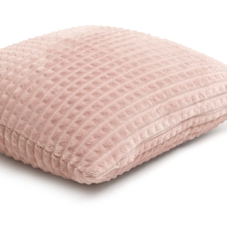 Poszewka GOFER z wytłoczeniami brudny róż 45x45 cm