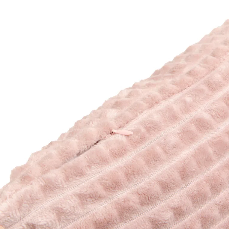 Poszewka GOFER z wytłoczeniami brudny róż 45x45 cm