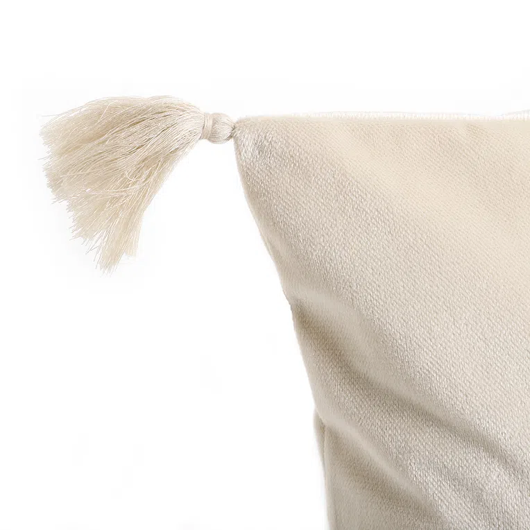 Poszewka LIRA velvetowa ecru 45x45 cm