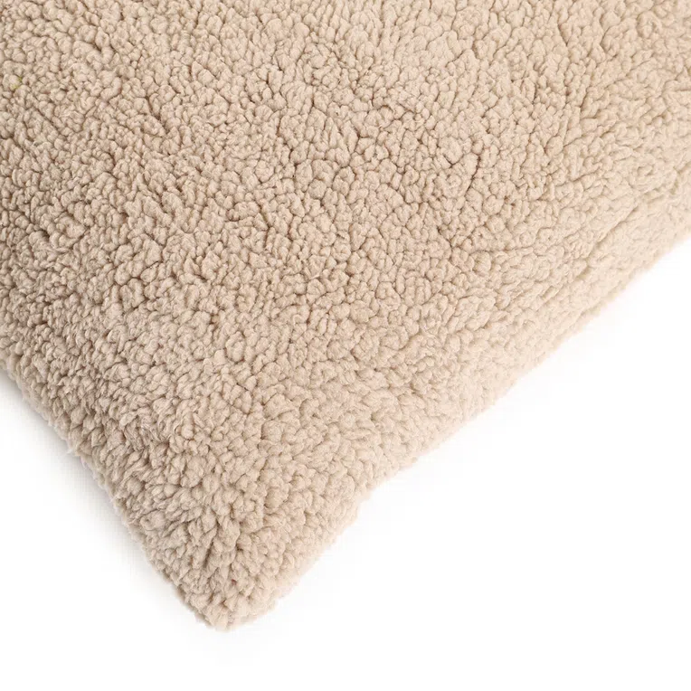 Poszewka FLENA z szerpą beżowa 45x45 cm