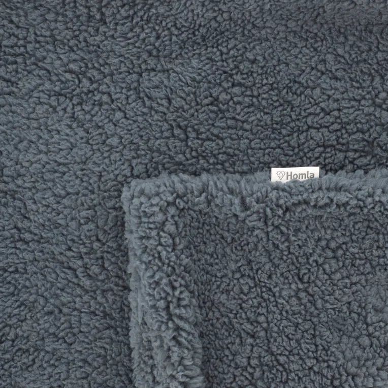 Poszewka FLENA z szerpą niebieska 45x45 cm