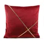 Poszewka GILZA ze złotym paskiem bordowa 45x45 cm