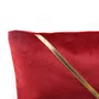Poszewka GILZA ze złotym paskiem bordowa 45x45 cm