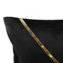 Poszewka GILZA ze złotym paskiem czarna 45x45 cm