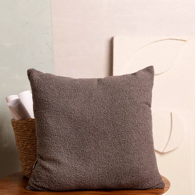 Poszewka BAARN boucle szara 45x45 cm
