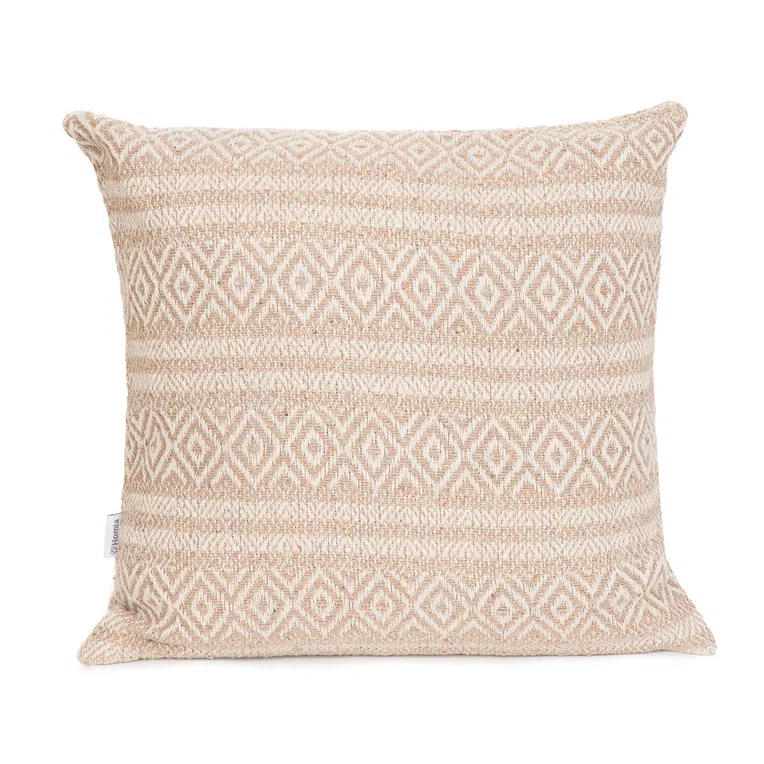 Poszewka NAGAR w romby beżowa 45x45 cm