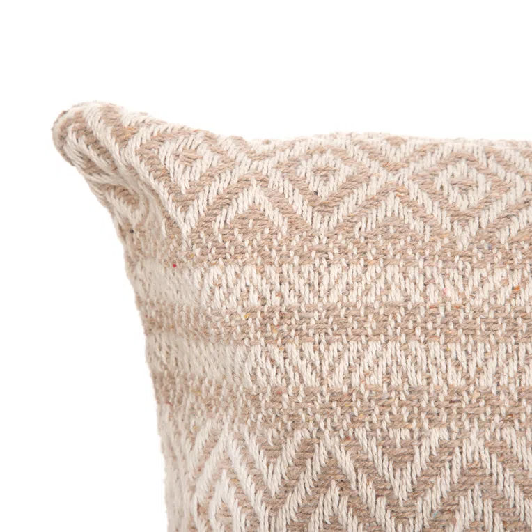 Poszewka NAGAR w romby beżowa 45x45 cm