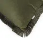 Poszewka LIMA z frędzlami oliwkowa 45x45 cm