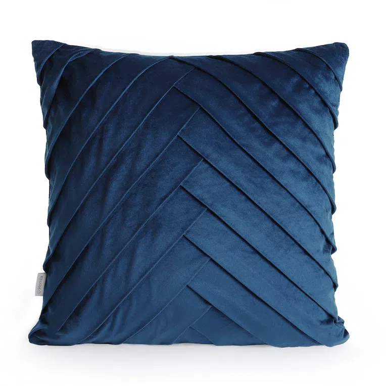 Poszewka KARI z zakładkami granatowa 45x45 cm