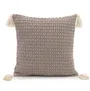 Poszewka JARI z frędzlami pleciona 45x45 cm