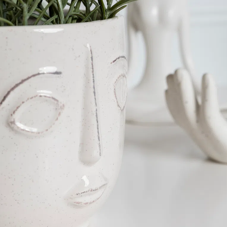 Osłonka na doniczkę MUKA ceramiczna 14x12.6 cm