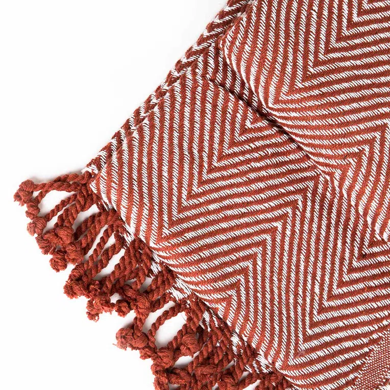 Pled SPARRE zygzak karmelowy 130x170 cm