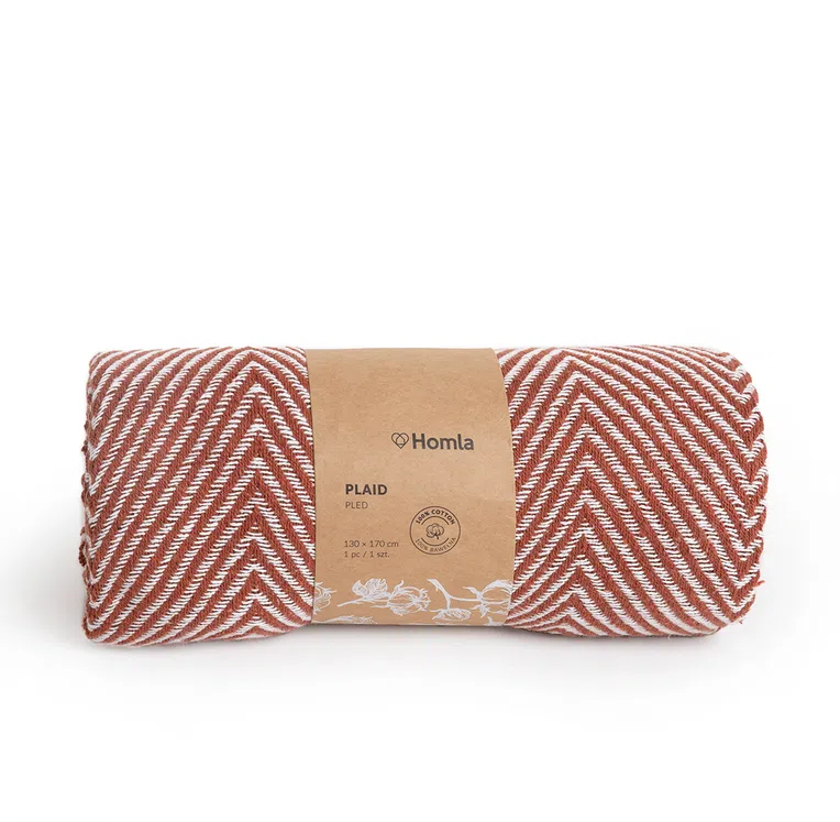 Pled SPARRE zygzak karmelowy 130x170 cm
