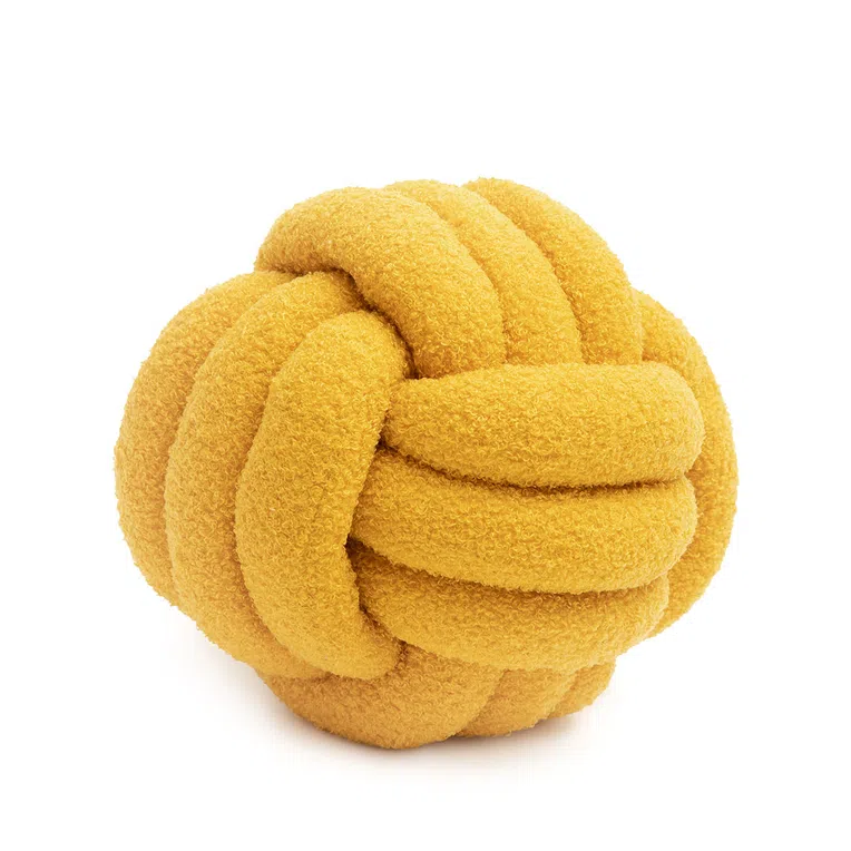 Poduszka HIBI supeł musztardowa 30 cm