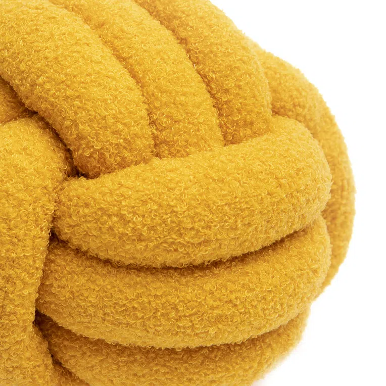 Poduszka HIBI supeł musztardowa 30 cm