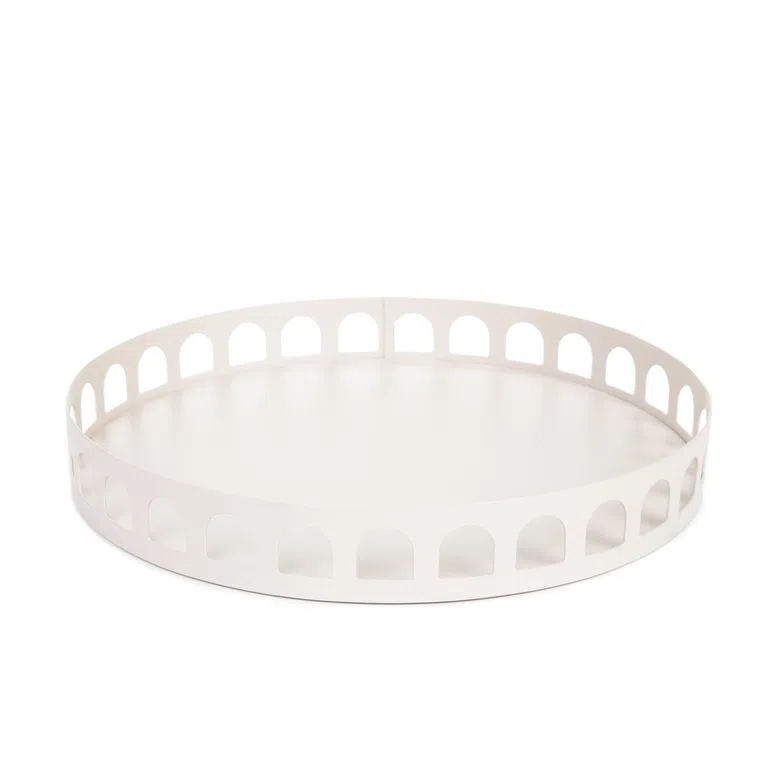 Taca ZIKO metalowa beżowa 25x3,5 cm